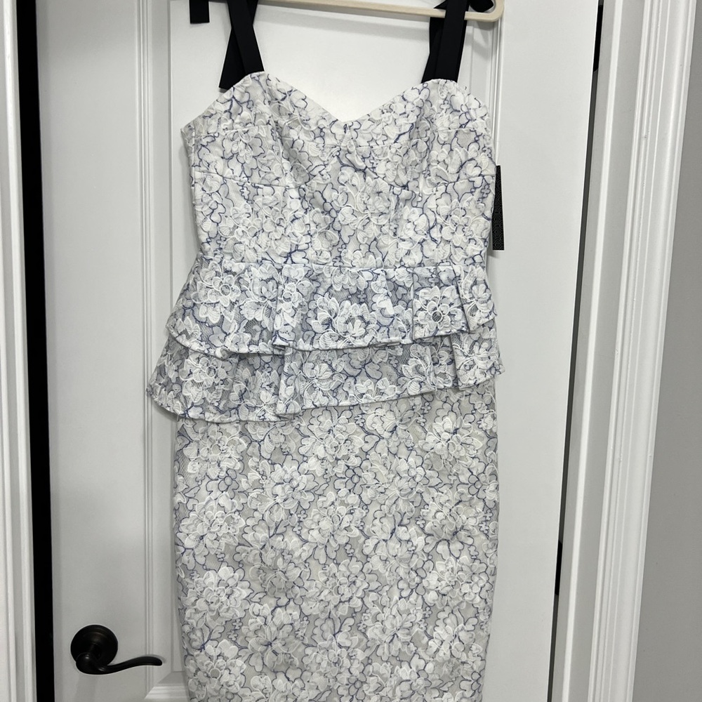 Floral Ruffle Strapless Dress Gianni Bini NWT